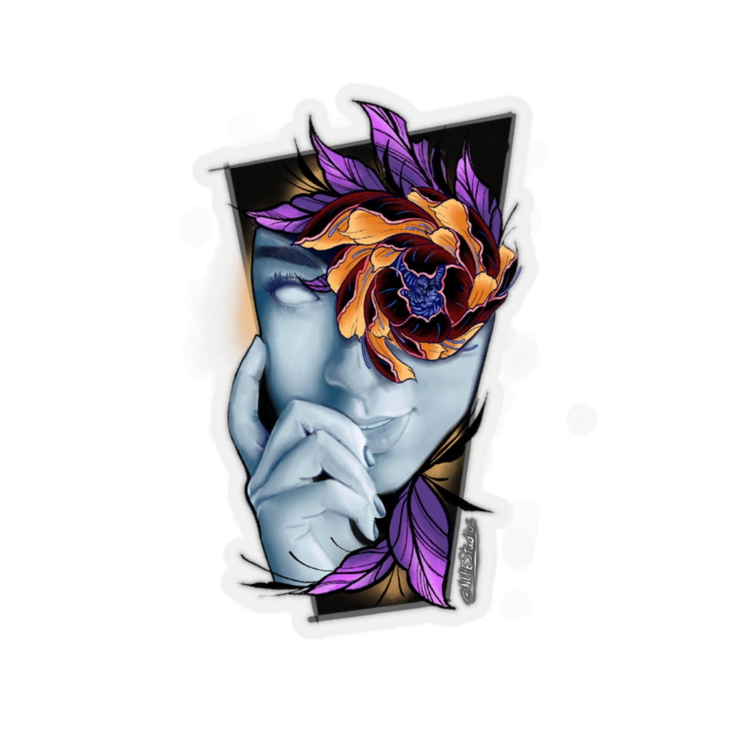 flower face girl