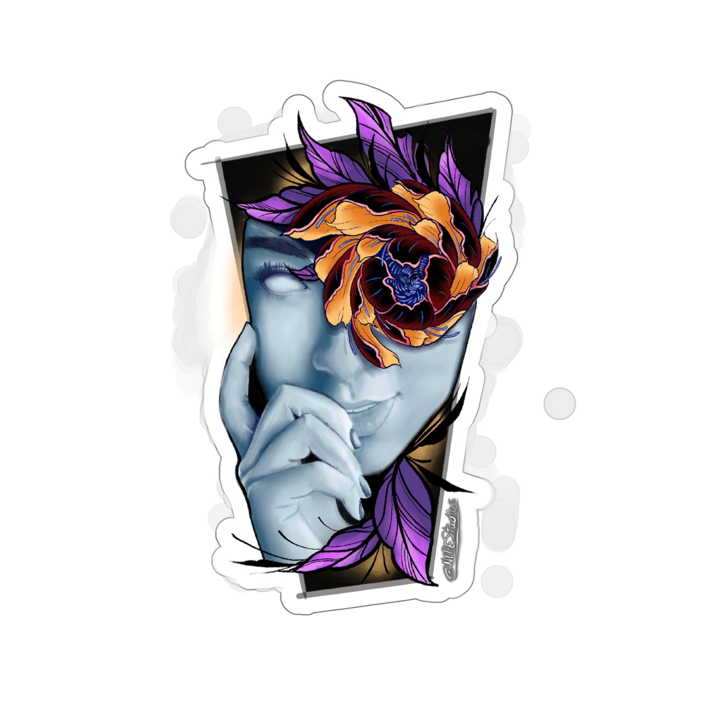 flower face girl